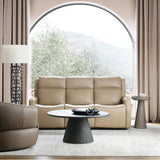 Nelson Leather Power Sofa, Salvo Beige-Furniture - Sofas-High Fashion Home