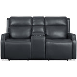 Nelson Leather Zero Gravity Power Console Loveseat by Hooker