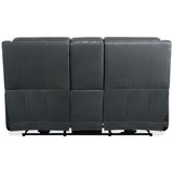 Nelson Leather Zero Gravity Power Console Loveseat, Salvo Denim-Furniture - Sofas-High Fashion Home