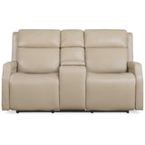 Nelson Leather Zero Gravity Power Console Loveseat by Hooker