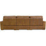 Optimus Three-Seat Leather Sectional, Kingston Cognac-Furniture - Sofas-High Fashion Home