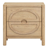Cypress 2 Drawer Nightstand, Raw Oak