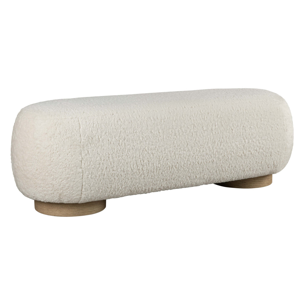 Portola Bench, Arctic Cloud-Furniture - Benches-High Fashion Home