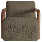 Muir Swivel Chais, Furry Mocha-Furniture - Chair-High Fashion Home