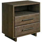 Sable 2 Drawer Open Storage Nightstand, Sable-Furniture - Bedroom-High Fashion Home