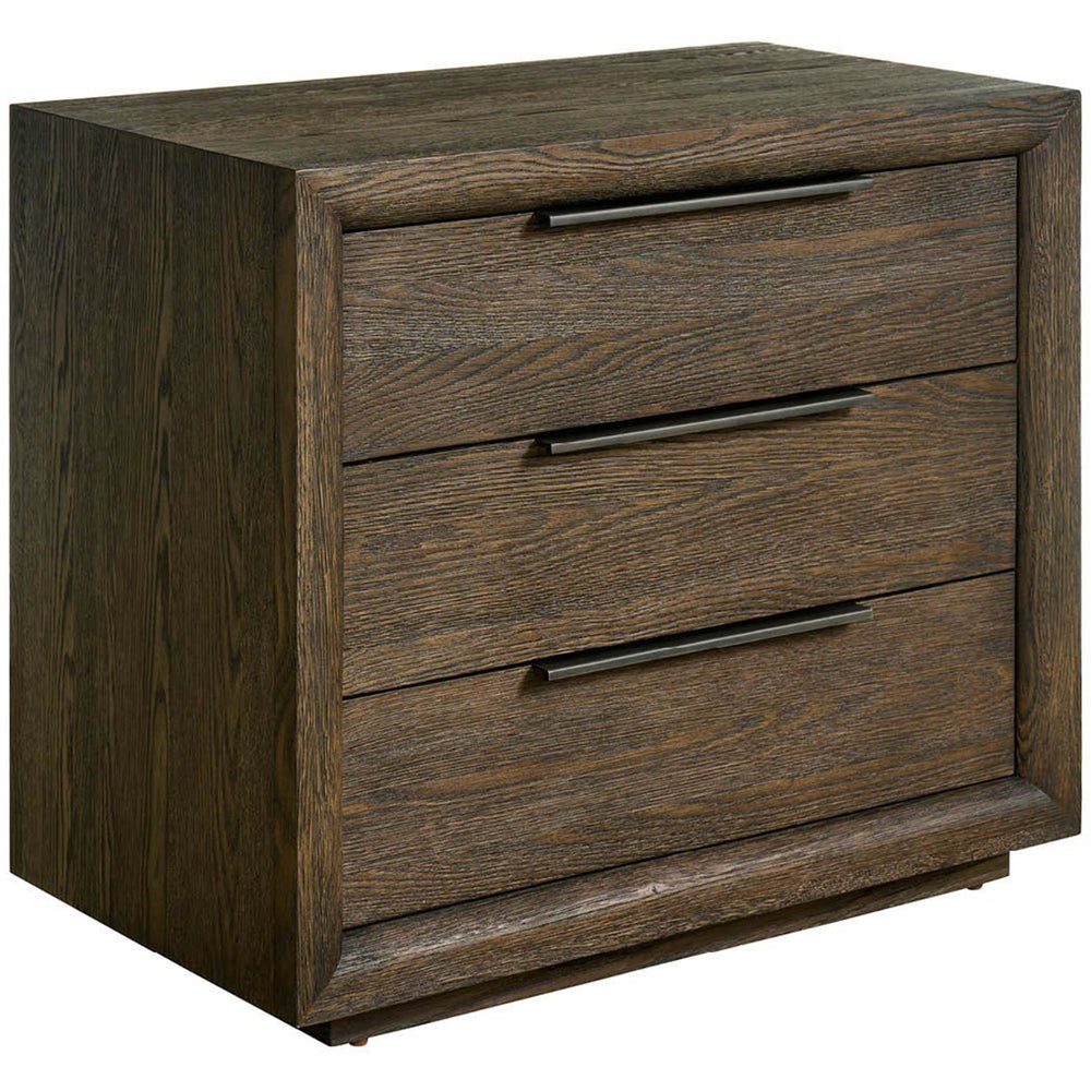 Sable 3 Drawer Plinth Nightstand, Sable-Furniture - Bedroom-High Fashion Home