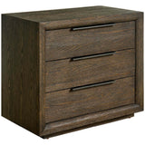 Sable 3 Drawer Plinth Nightstand, Sable-Furniture - Bedroom-High Fashion Home