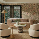 Saddle Raffia Side Table, Natural-Furniture - Accent Tables-High Fashion Home