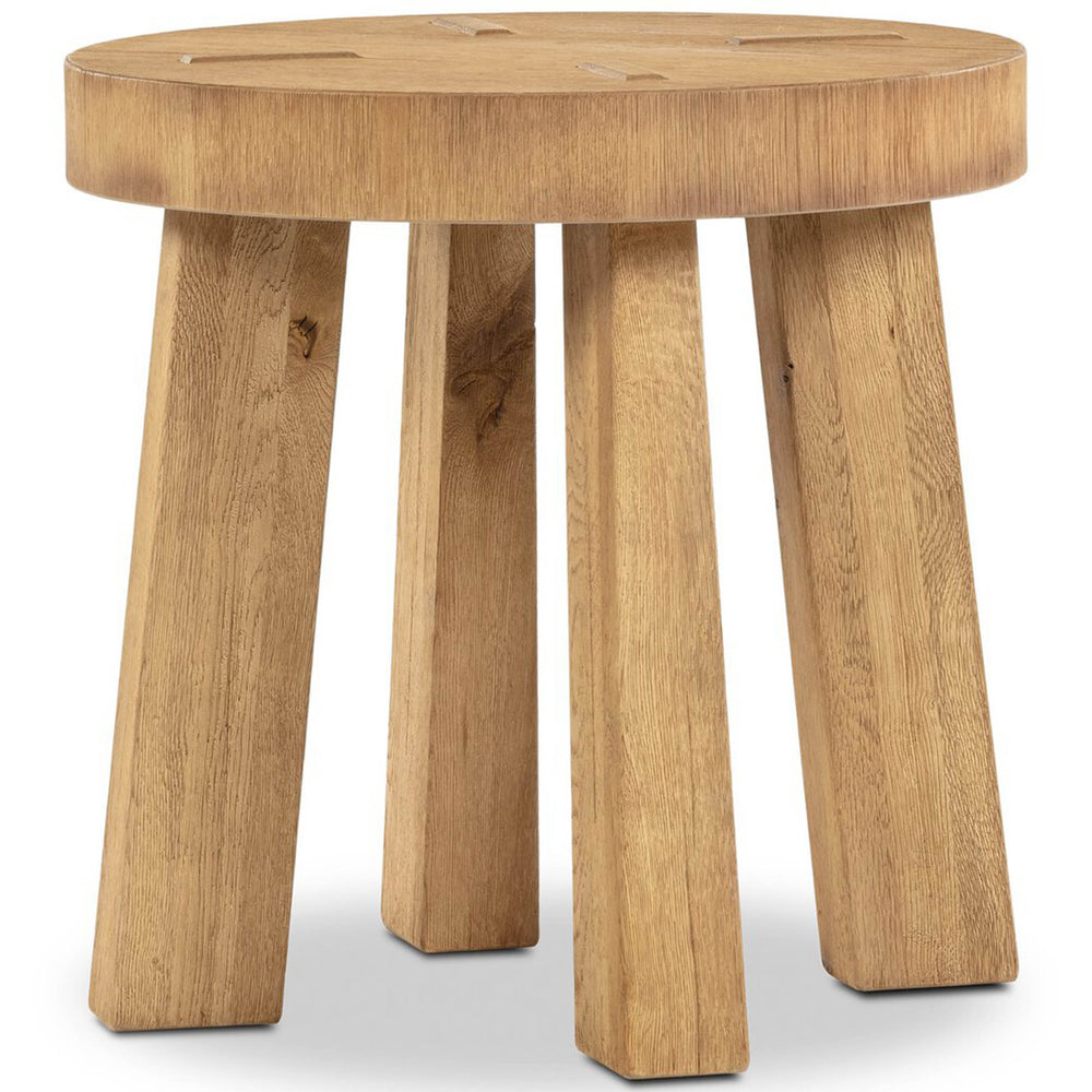 Sadira End Tbale, Worn Oak by Amber Lewis x Four Hands-Furniture - Accent Tables-High Fashion Home