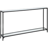 Safiya Console Table, Satin Black-Furniture - Accent Tables-High Fashion Home