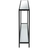 Safiya Console Table, Satin Black-Furniture - Accent Tables-High Fashion Home