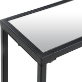 Safiya Console Table, Satin Black-Furniture - Accent Tables-High Fashion Home