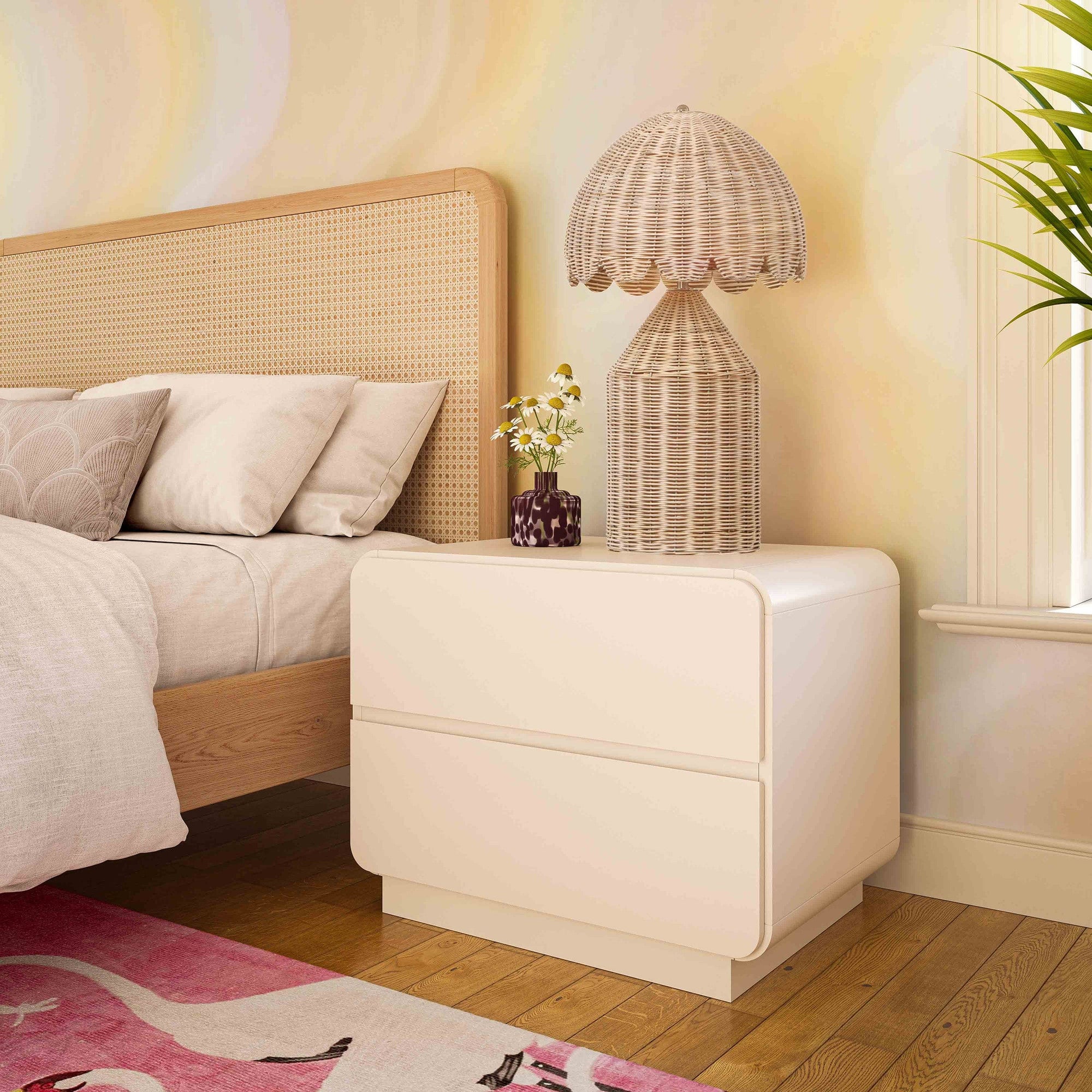 Sagura Nightstand, Cream – High Fashion Home