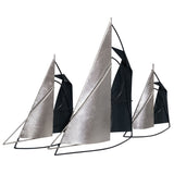 Sailboat Wall Decor, Blue/Silver, Set of 3