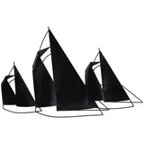 Sailboat Wall Decor, Blue/Silver, Set of 3