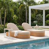 Sakina Chaise Lounge, Brown-Furniture - Chair-High Fashion Home