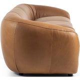 Saldana 3 Piece Leather Sectional Sofa, Lorento Cognac-Furniture - Sofas-High Fashion Home