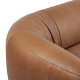 Saldana 3 Piece Leather Sectional Sofa, Lorento Cognac-Furniture - Sofas-High Fashion Home