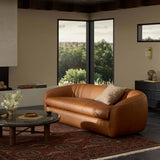 Saldana Leather Sofa, Lorento Cognac by Four Hands-Furniture - Sofas-High Fashion Home