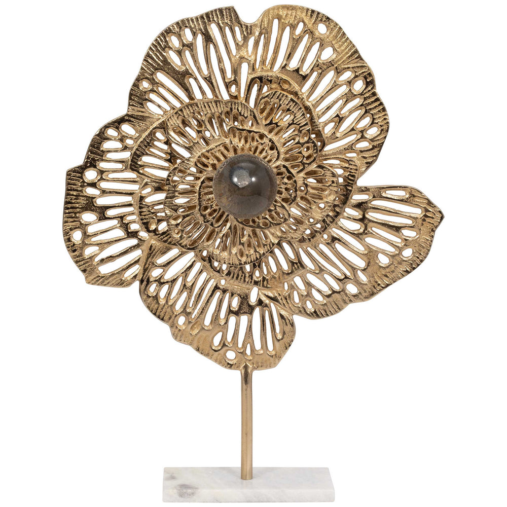 Salma Flower Statuary, Gold-Accessories-High Fashion Home