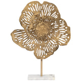 Salma Flower Statuary, Gold-Accessories-High Fashion Home