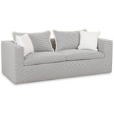Salty Striped Outdoor Sofa, Black-Furniture - Sofas-High Fashion Home