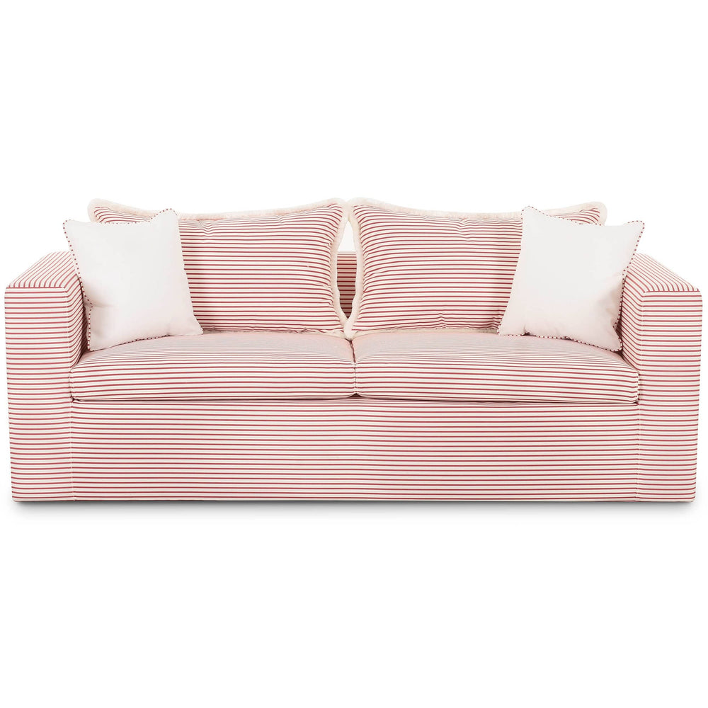 Salty Striped Outdoor Sofa, Red-Furniture - Sofas-High Fashion Home