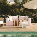 Salty Striped Outdoor Sofa, Red-Furniture - Sofas-High Fashion Home