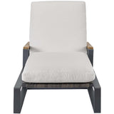 San Clemente Outdoor Chaise, Canvas Natural/Carbon-Furniture - Outdoor-High Fashion Home