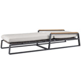 San Clemente Outdoor Chaise, Canvas Natural/Carbon-Furniture - Outdoor-High Fashion Home