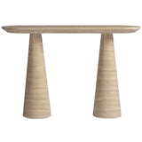 Sandra Console Table, Travertine-Furniture - Accent Tables-High Fashion Home