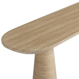 Sandra Console Table, Travertine-Furniture - Accent Tables-High Fashion Home