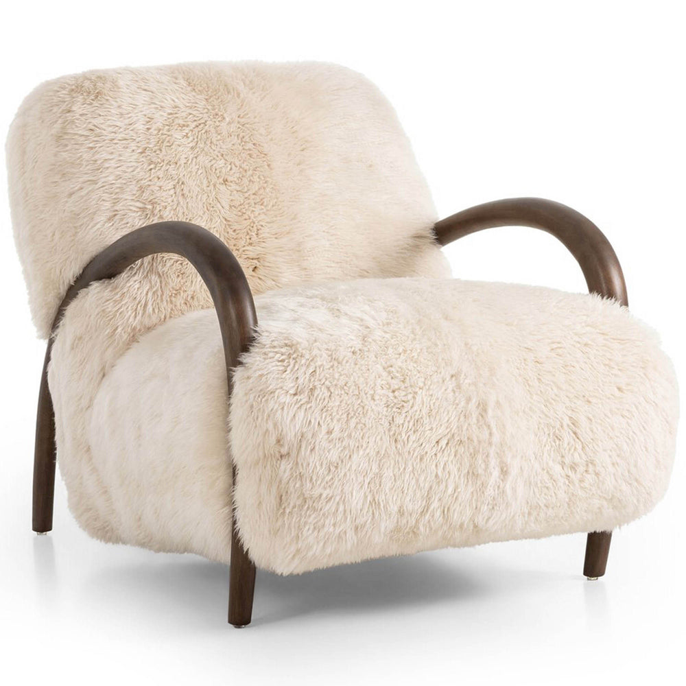 Sandro Chair, Champagne Mongolian Fur by Four Hands