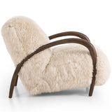 Sandro Chair, Champagne Mongolian Fur by Four Hands