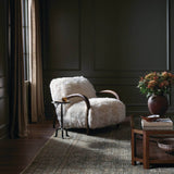 Sandro Chair, Champagne Mongolian Fur by Four Hands