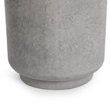 Sania Outdoor Round Accent Table, Dark Grey-Furniture - Outdoor-High Fashion Home