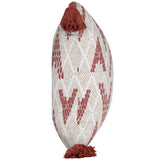 Sanibal Outdoor Pillow, Natural/Clay Red-Accessories-High Fashion Home
