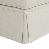 Sanibel Ottoman, Cream-Furniture - Chairs-High Fashion Home