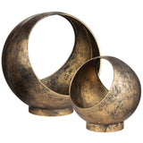 Sansa Containers, Gold, Set of 2-Accessories-High Fashion Home