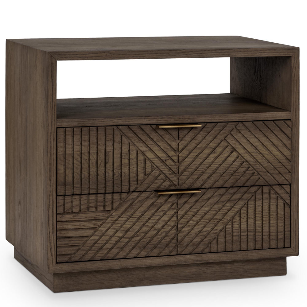 Santa Clara 2 Drawer Nightstand, Toasted Brown-Furniture - Bedroom-High Fashion Home