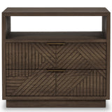 Santa Clara 2 Drawer Nightstand, Toasted Brown-Furniture - Bedroom-High Fashion Home