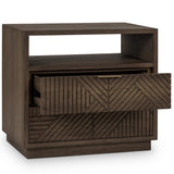 Santa Clara 2 Drawer Nightstand, Toasted Brown-Furniture - Bedroom-High Fashion Home