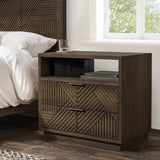 Santa Clara 2 Drawer Nightstand, Toasted Brown-Furniture - Bedroom-High Fashion Home