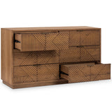 Santa Clara 6 Drawer Dresser, Caramel Brown-Furniture - Bedroom-High Fashion Home