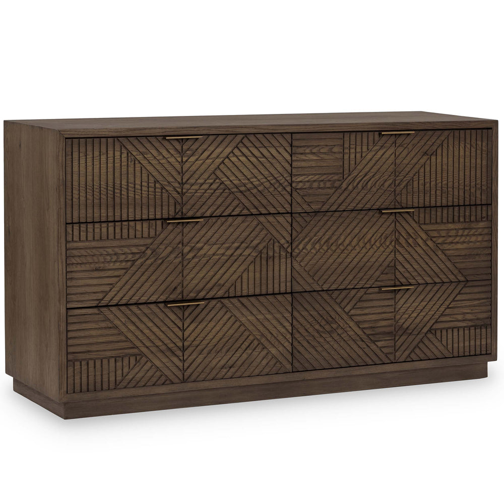 Santa Clara 6 Drawer Dresser, Toasted Brown-Furniture - Bedroom-High Fashion Home