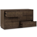 Santa Clara 6 Drawer Dresser, Toasted Brown-Furniture - Bedroom-High Fashion Home