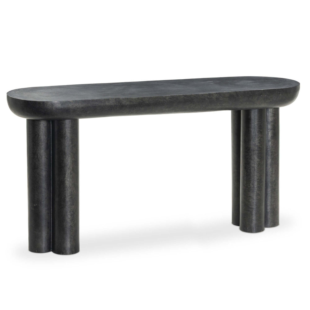 Sante Console Table, Raw Black by Four Hands-Furniture - Accent Tables-High Fashion Home