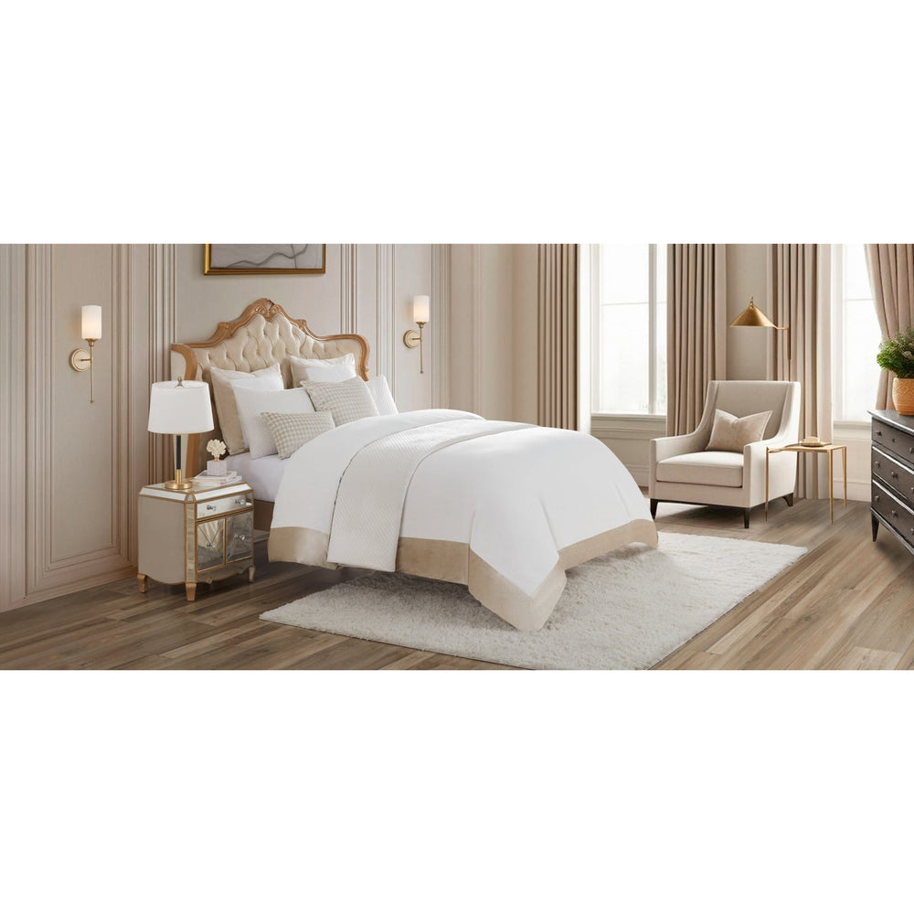 Santorini Duvet, Ivory/Champagne-Accessories-High Fashion Home