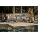 Saratoga Outdoor End Table, Gold-Furniture - Outdoor-High Fashion Home