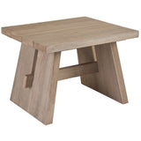 Saratoga Outdoor Rectangular End Table, Warm Weathered Teak-Furniture - Outdoor-High Fashion Home